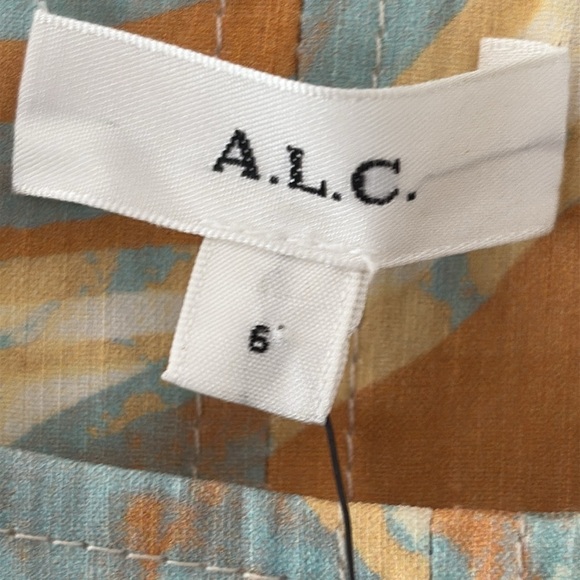 A.L.C. Isabel Sea Glass Crop Top Corset Linen Blend Sleeveless Side Zipper Sz 6 - Picture 7 of 15